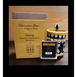 Tyler Candle Company Celebrity Radiant Fragrance Warmer Gold Harlequin Diva Wax